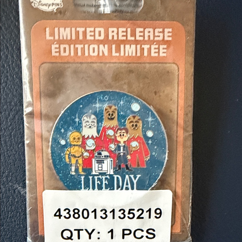 Disney Life Day Pin with Blue and Red Accents